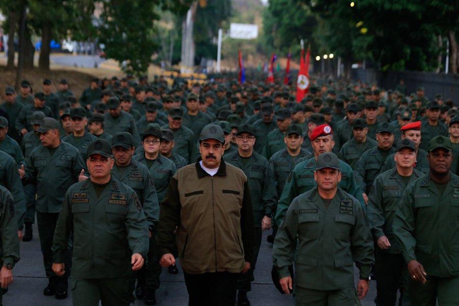 Maduro marched this Thursday at dawn with the FANB in Fort Tiuna