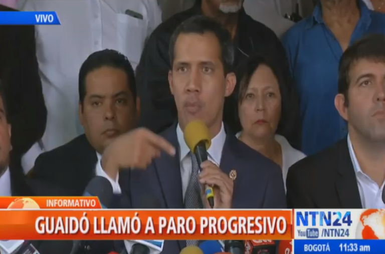 The acting president @jguaido denounces that in Venezuela there is no freedom of the press