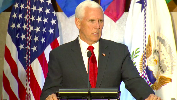 We will continue to stand with the people of Venezuela until 'libertad' is restored, vows @VP.   