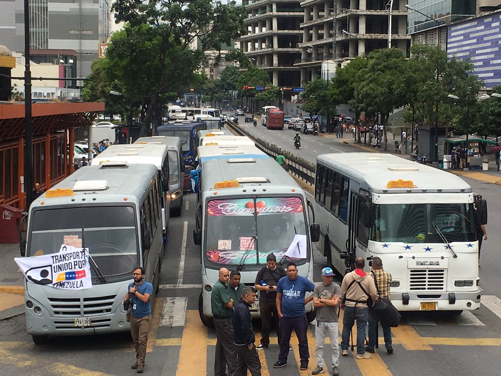 Protest of transporters in Altamira