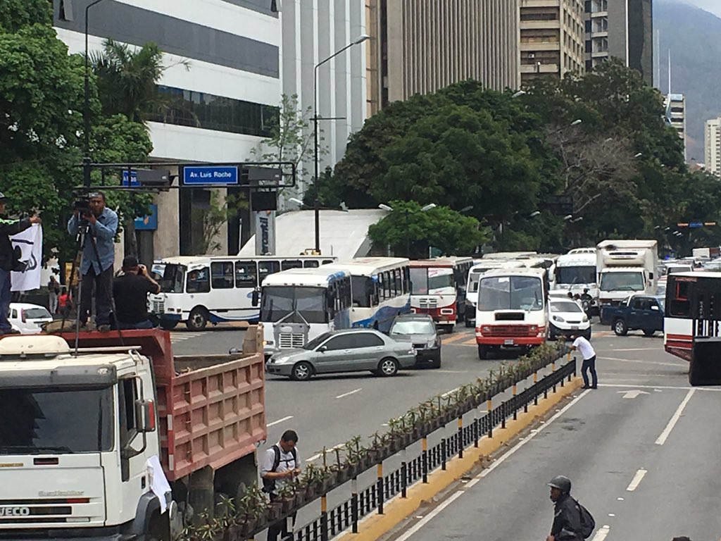 Protest of transporters in Altamira