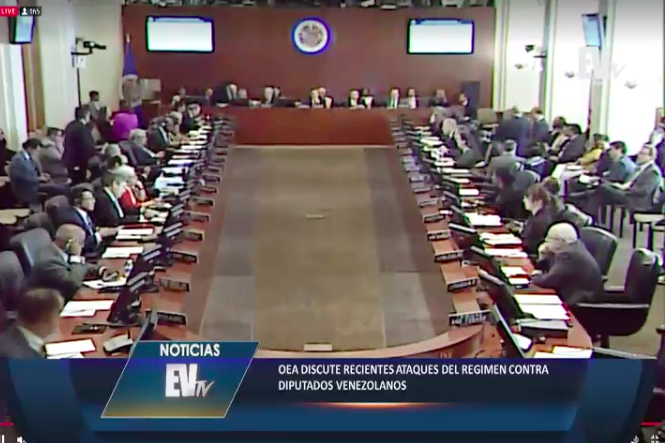 Special Session of the OAS to discuss the recent attacks of the government against Venezuelan deputies of the @AsambleaVE