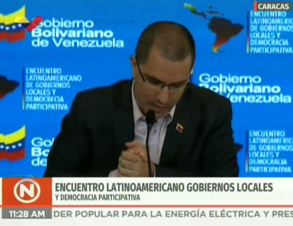 Jorge Arreaza: Venezuela is subject to a terrible blockade. They intend to stop the ships that export oil and bring goods, medicines, and food to Venezuela. We have almost 6 billion dollars in banks blocked 
