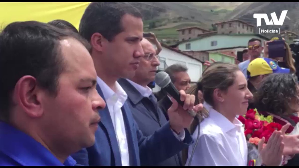 .@jguaido, Acting President of Venezuela, from Mucuchies: Today in Venezuela the majority with all the people who are in the streets. When we have alternatives, many alternatives to see our country reborn, are we going to stay in our homes?