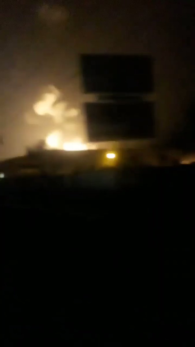 Explosions and fire can be seen in the Maracaibo industrial zone after a fire broke out at an LPG cylinder filling plant