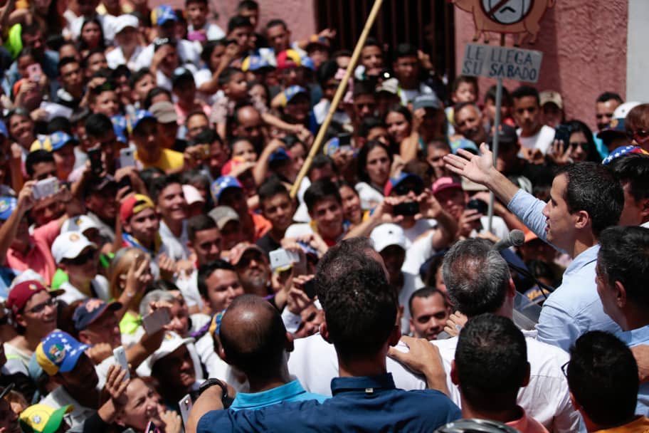 The streets of Boconó, Trujillo were filled with people to welcome Guaidó