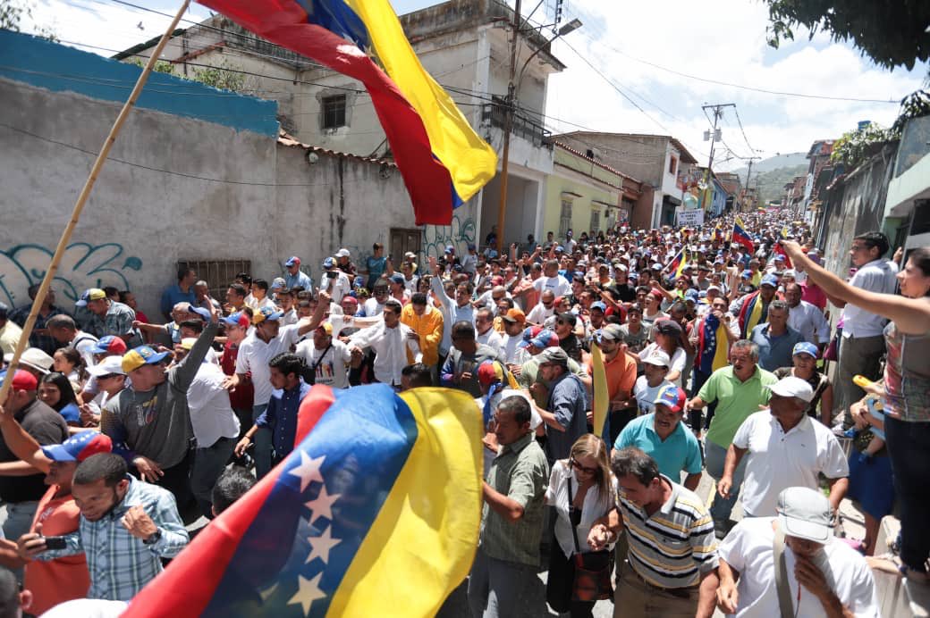 The streets of Boconó, Trujillo were filled with people to welcome Guaidó