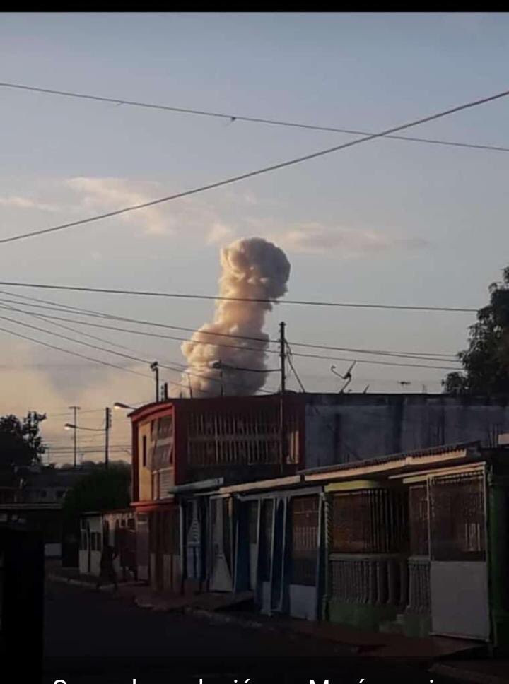 2 big explosions reported from the CAVIM site in Moron, Carabobo. Venezuela