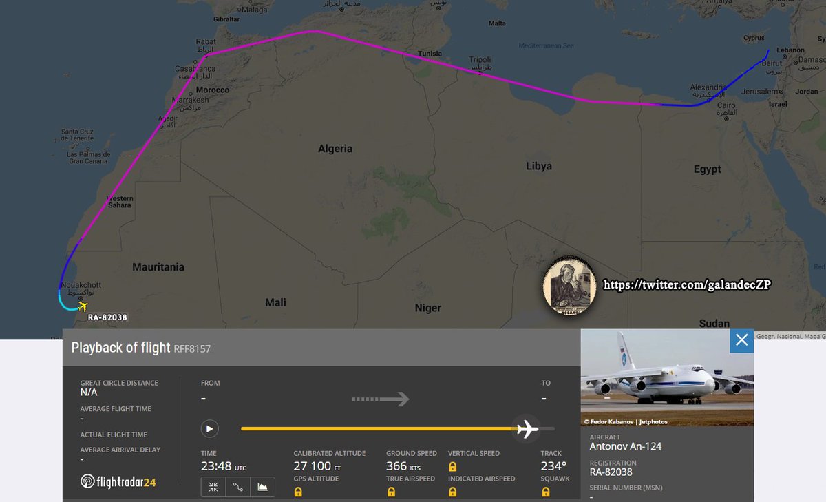 2nd Russian An-124 RA82038 to Caracas, Venezuela via Nouhakchott