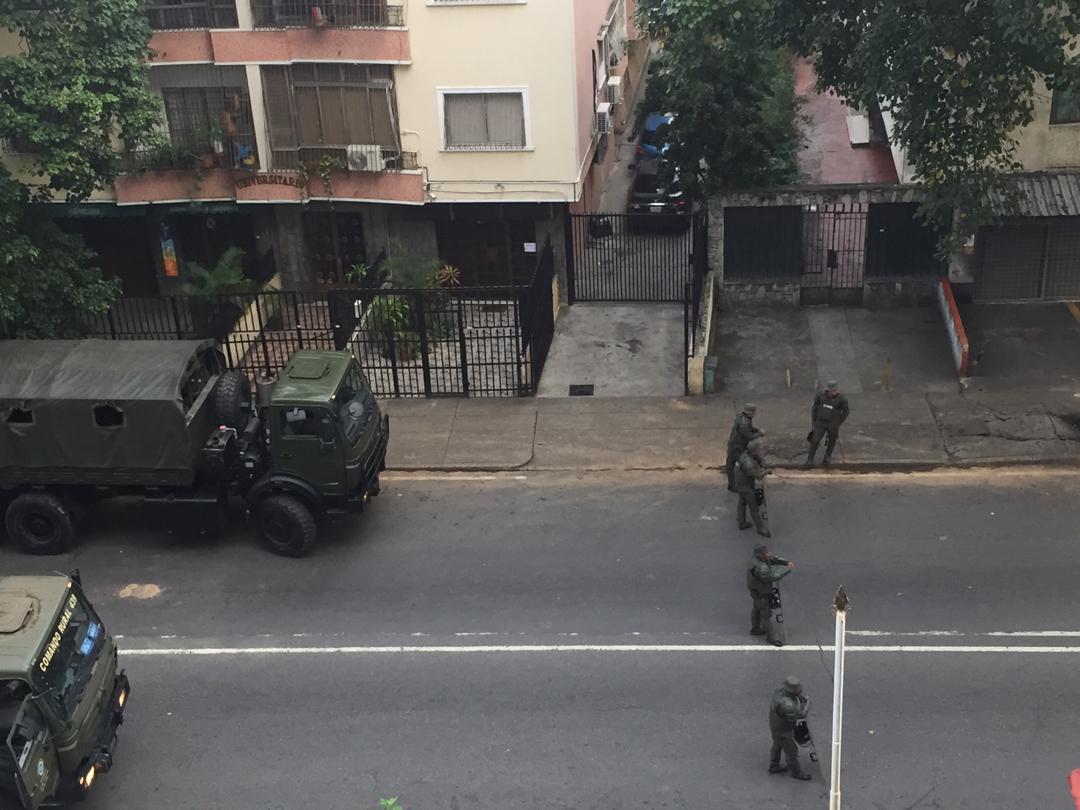Large Venezuela security forces deployment amid student protests 