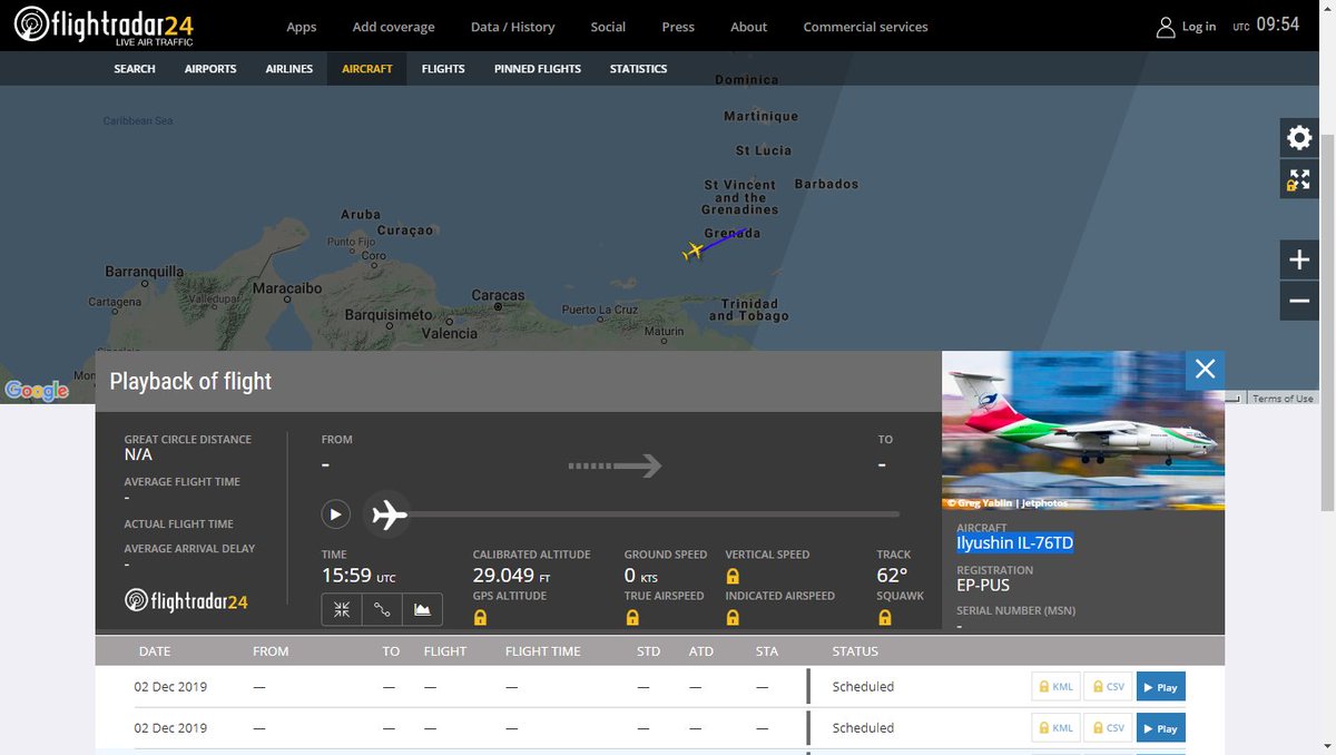 Iranian cargo Pouya Air Ilyushin IL-76TD EP-PUs departed Caracas Venezuela few hours ago
