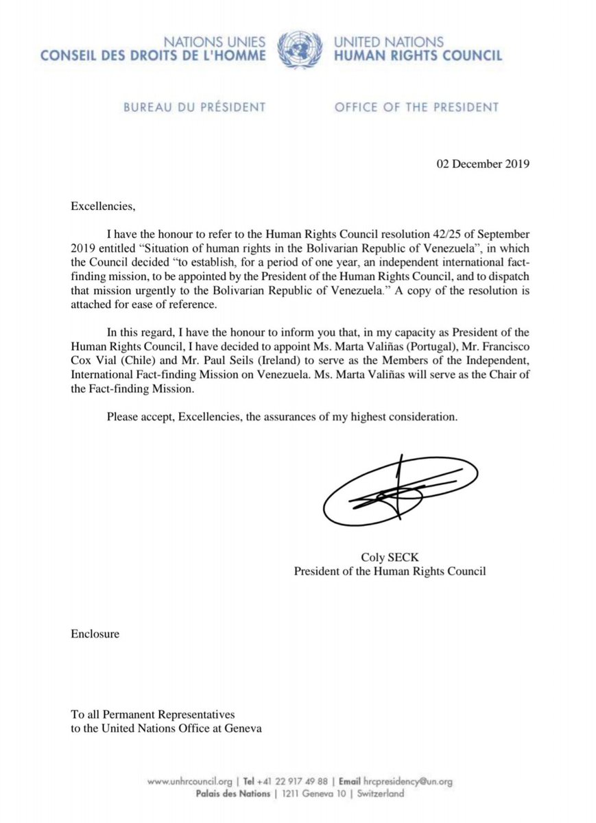 Carlos Vecchio, embajador de Venezuela en EEUU,  informó que el Consejo de DDHH de la ONU designó misión independiente para investigar ejecuciones extrajudiciales, desapariciones, detenciones arbitrarias y torturas del gobierno de Maduro