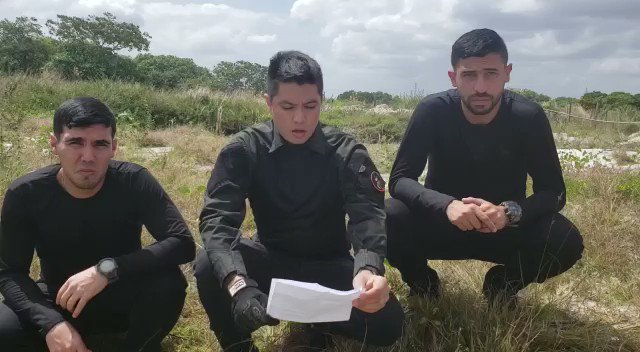 Statement from the Venezuelan soldiers that conducted operation 'Aurora', They are still in Bolivar,  They are operating without internal or external political support They claim to have taken the side of the constitution which gives them a right to conduct operations 