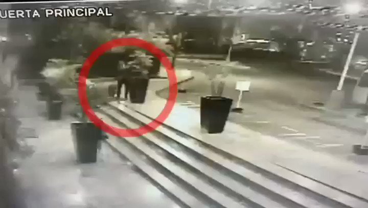 CCTV footage shows someone leaving the suitcase outside the hotel. AN deputies are blaming SEBIN for simulating a bomb threat to force them to evacuate the hotel just hours before they vote on re-electing Juan Guaido