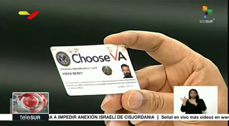 Like Denman and Airan Berry, the 2 US citizens caught as part of operacion Gedeon, were both carrying multiple pieces of ID, including Passports, military ID and VA cards