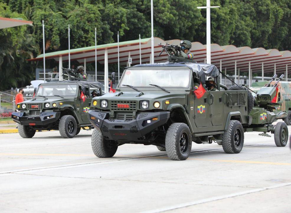 Venezuelan military practicing for the July 5th Independence Day parade at Los Próceres  Venezuela