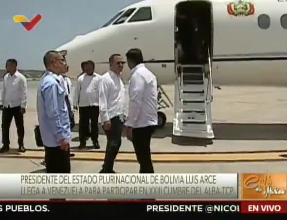 President of Bolivia, Luis Arce, arrives in Venezuela to participate in the XVIII ALBA Summit