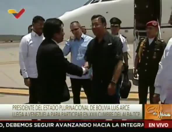 President of Bolivia, Luis Arce, arrives in Venezuela to participate in the XVIII ALBA Summit