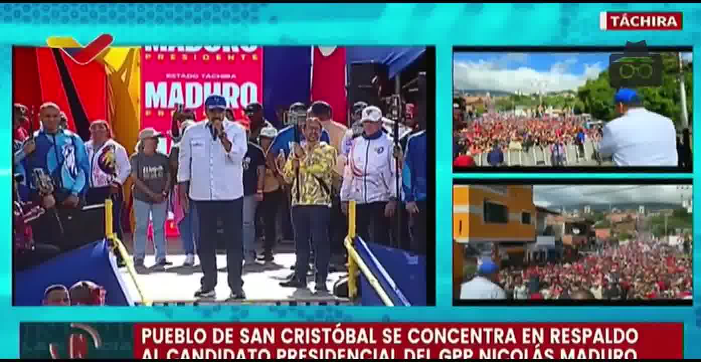 Maduro desde Táchira afirma que “el 28J es el día de la justicia” contra el “extrema derecha venezolana”. “Ese día el pueblo con el voto, va a cobrar todo lo que ellos hicieron en contra de nuestro país”, afirmó