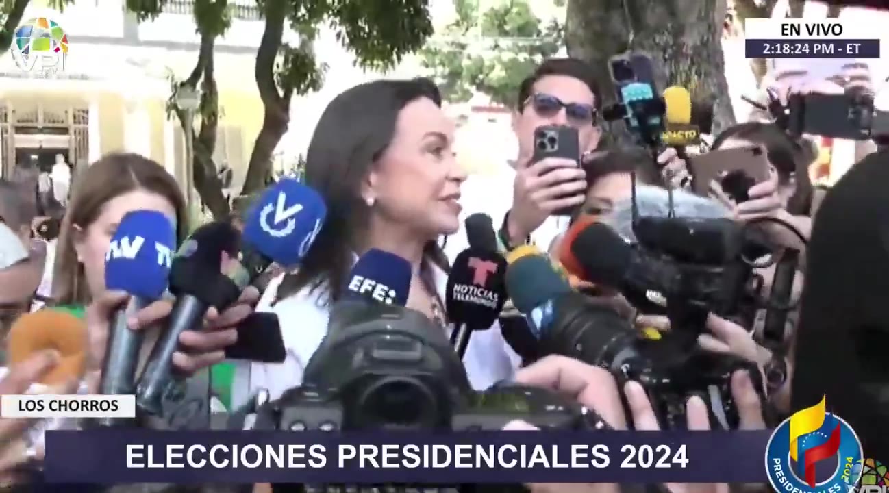 María Corina Machado after exercising her right to vote: What we are seeing is the most important civic act in the history of Venezuela