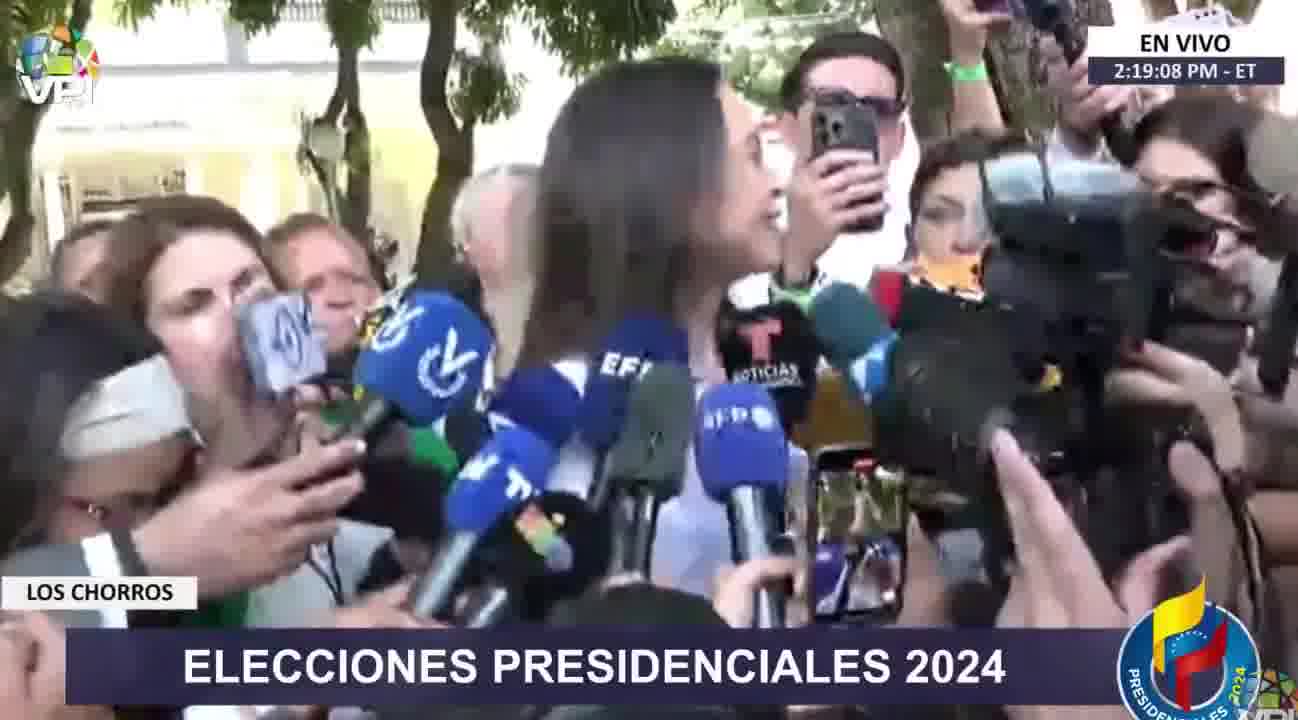 María Corina Machado after exercising her right to vote: What we are seeing is the most important civic act in the history of Venezuela