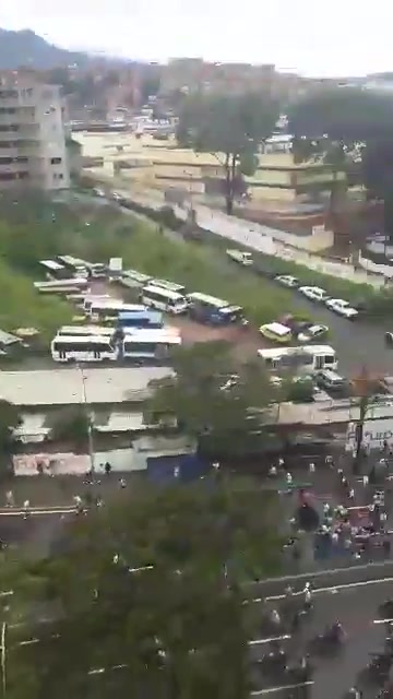 Avenida Francisco de Miranda in the area of La California. These people are walking from Petare, where there are protests against the election results announced by the CNE