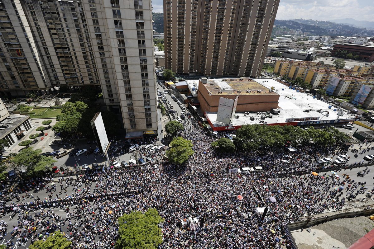 Divulgan imágenes aéreas de la movilización convocada por María Corina Machado en Caracas.El mundo y todos dentro de nuestro país deben reconocer que el presidente electo de Venezuela es Edmundo González Urrutia