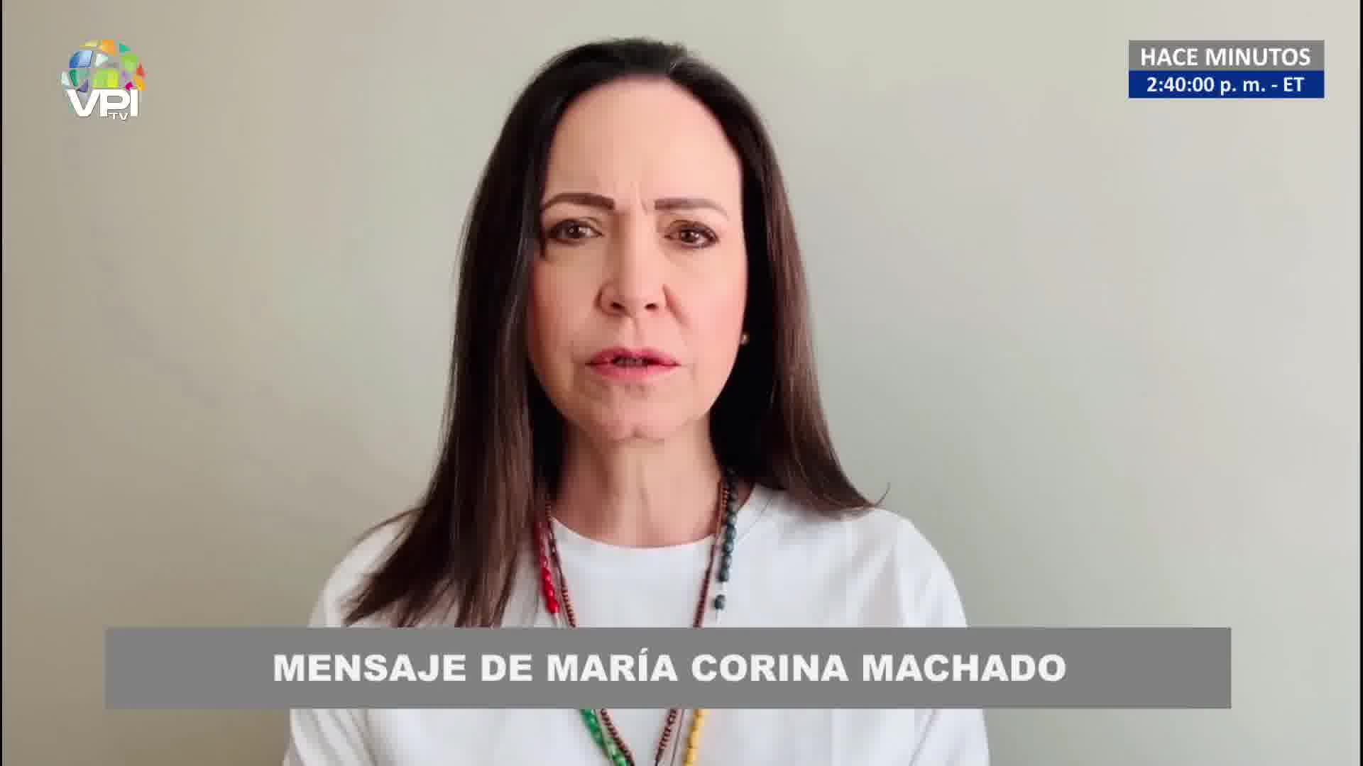 Maria Corina Machado speaks on January 10: Maduro consolidates a coup d'état in front of Venezuelans and in front of the world.