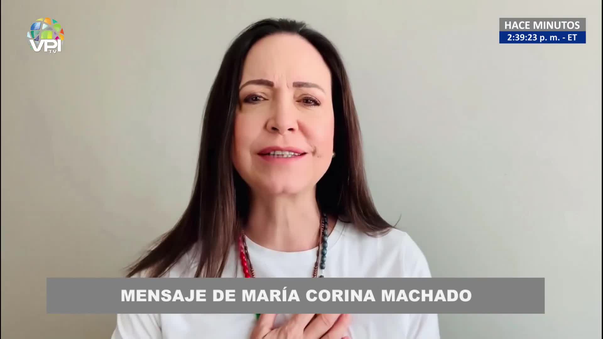 Maria Corina Machado (@MariaCorinaYa) spricht am 10. Januar: „Gestern wurde meine tiefe Überzeugung bestätigt, dass die Freiheit nahe ist. Gestern haben sie verloren.