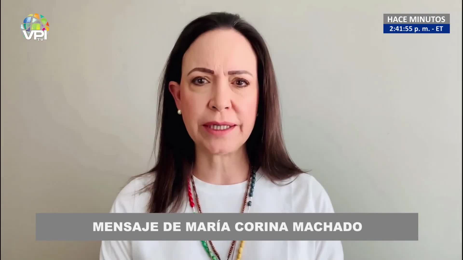 María Corina Machado erzählt von ihrer Verhaftung: „Unterwegs hörte ich, dass sie nach Boleíta unterwegs waren. Als ich dort ankam, sagten sie mir, sie hätten den Befehl, mich gehen zu lassen. Sie forderten mich auf, ein Video als Beweis meines Lebens aufzunehmen.