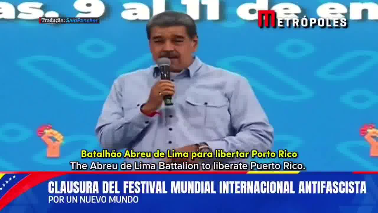 Maduro says Puerto Rico must be militarily liberated from U.S. control and that the Brazilian Armed Forces should do that while Lula is in office