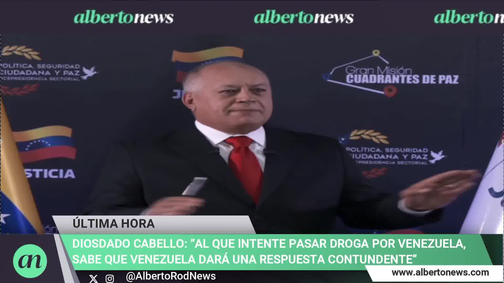 Diosdado Cabello accuses the DEA of being the largest drug cartel in the world. It controls the drugs that go to the US here (in Venezuela) if we combat drugs, not occasionally. Here we combat drugs at their roots, he stated.
