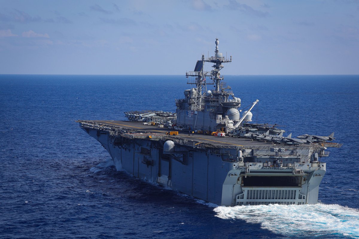 The U.S. releases the first images of the amphibious assault ship USS Iwo Jima already in the Caribbean Sea