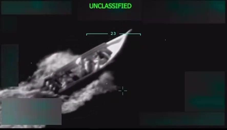 Full video of the US drone strike on a drug trafficking vessel that reportedly departed from Venezuela earlier today 