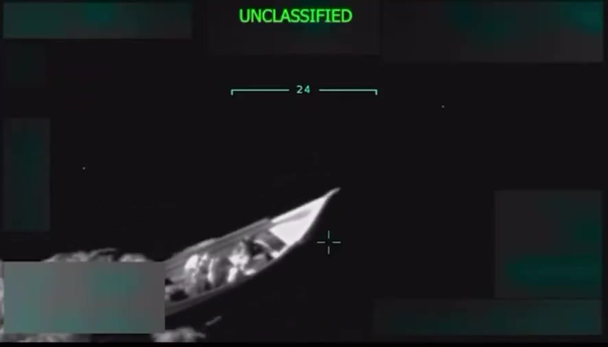 Full video of the US drone strike on a drug trafficking vessel that reportedly departed from Venezuela earlier today 