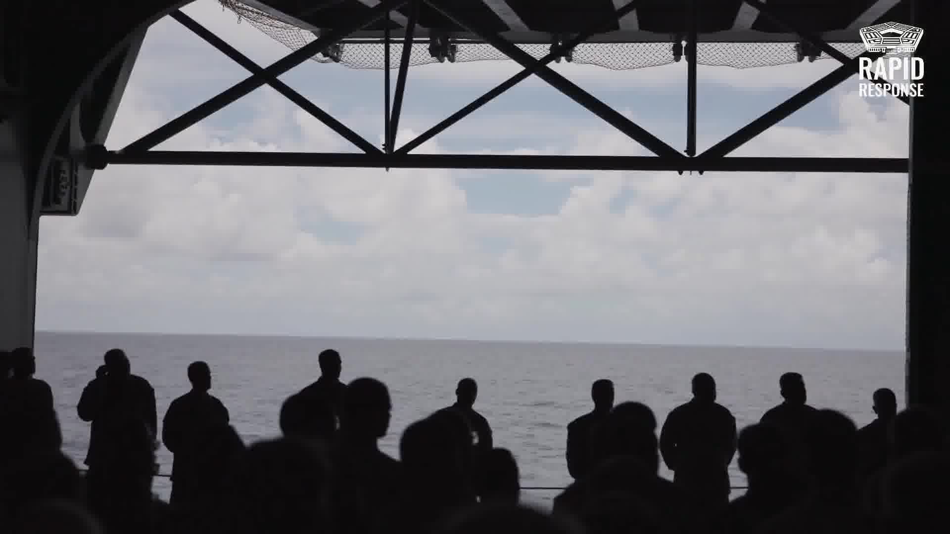 Secretary of War Hegseth speaks to his men aboard the assault ship USS Iwo Jima: This is not training. It's an actual exercise in the name of the national interest: to stop the poisoning of Americans.