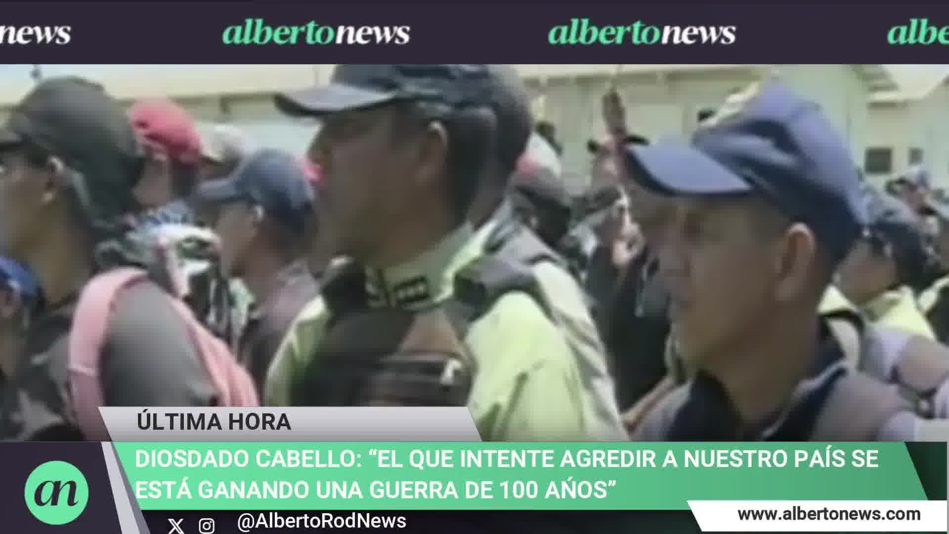 Diosdado Cabello in training with barracks: Anyone who attempts to attack our country is earning a 100-year war. Let them prepare for a 100-year war if they set foot here in Venezuela.