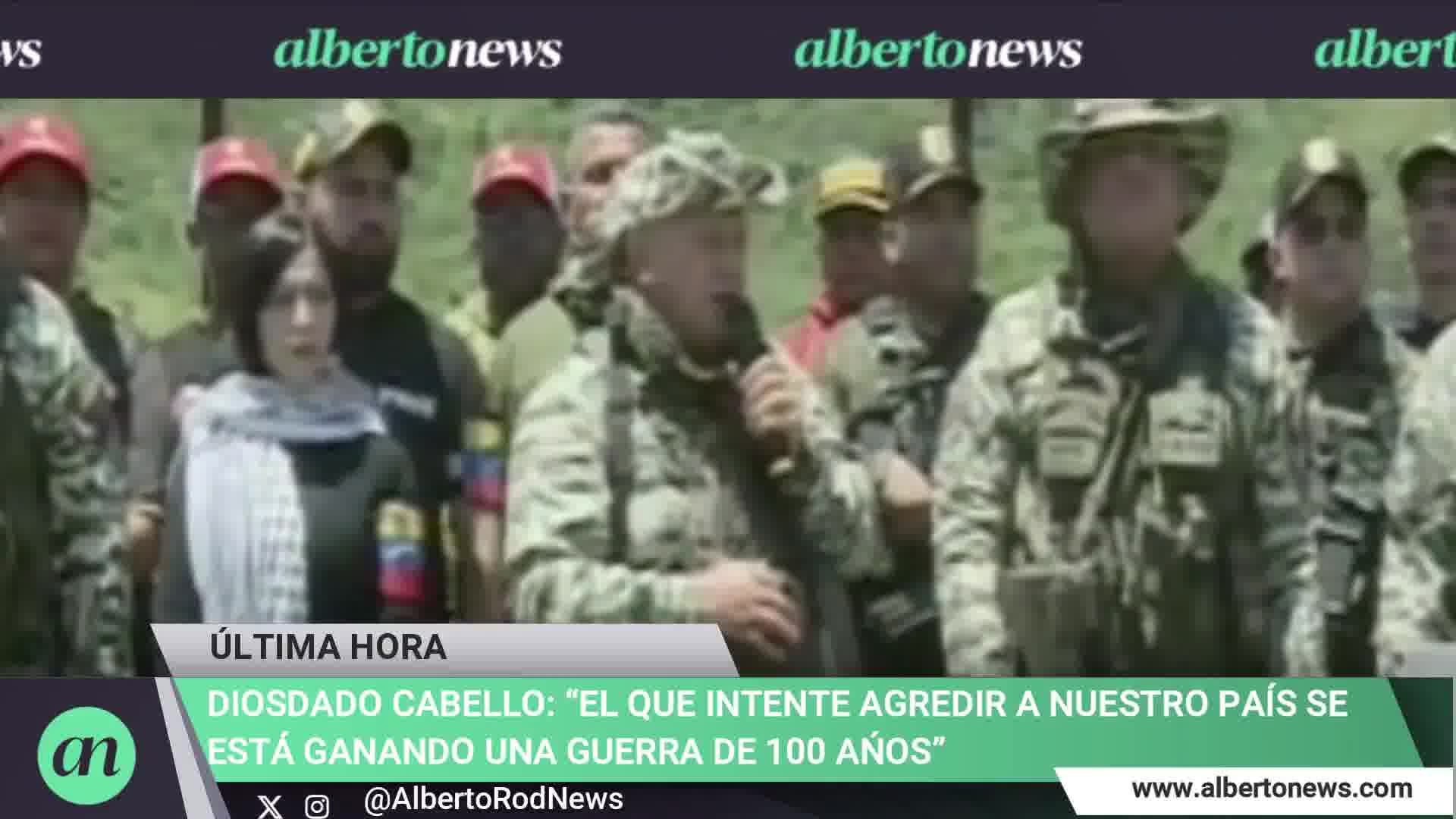 Diosdado Cabello in training with barracks: Anyone who attempts to attack our country is earning a 100-year war. Let them prepare for a 100-year war if they set foot here in Venezuela.