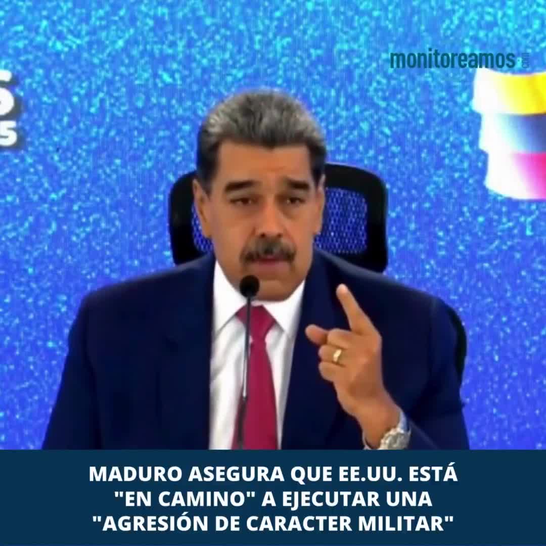 Maduro asserts that the US is on the way to carry out a military aggression against his regime.