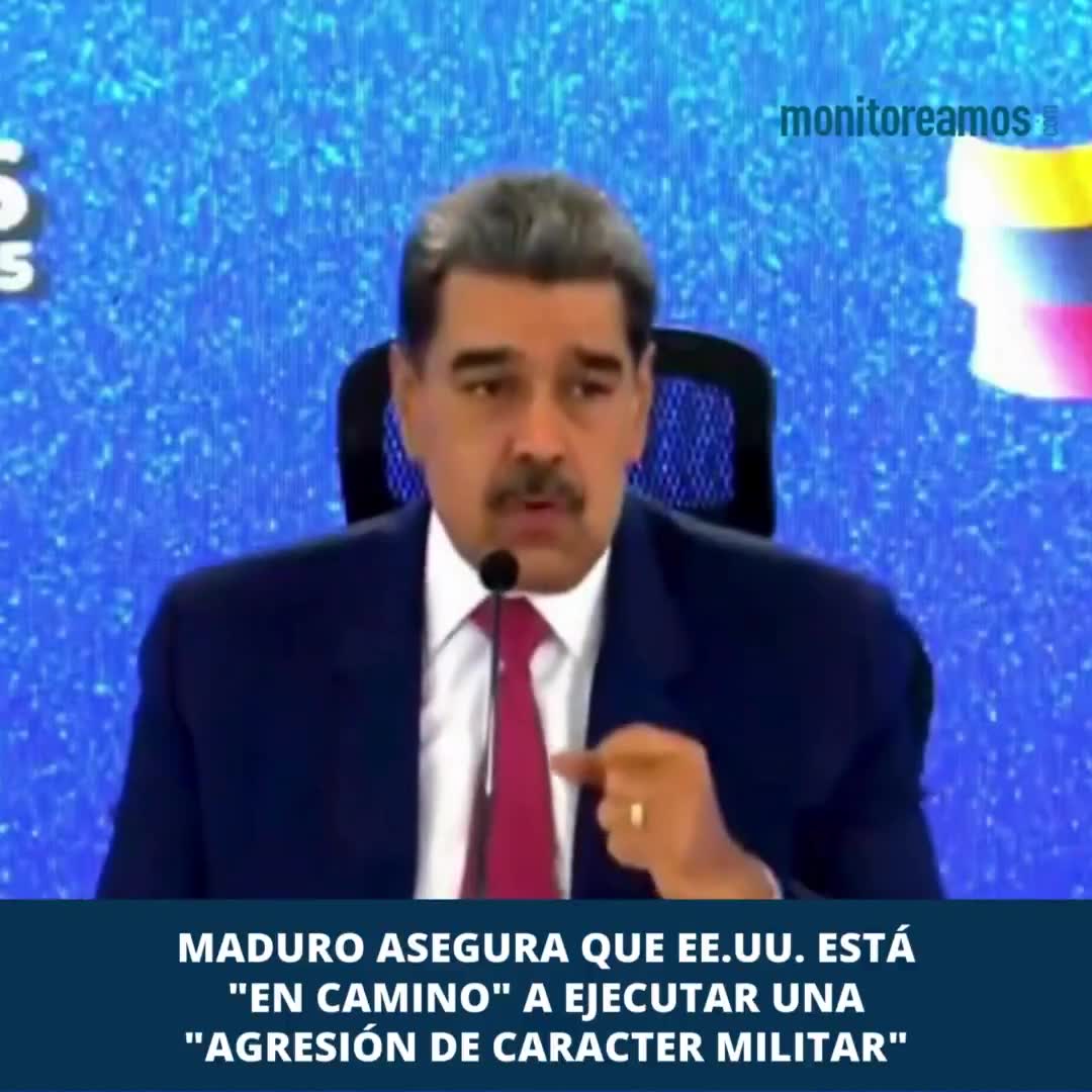 Maduro asserts that the US is on the way to carry out a military aggression against his regime.