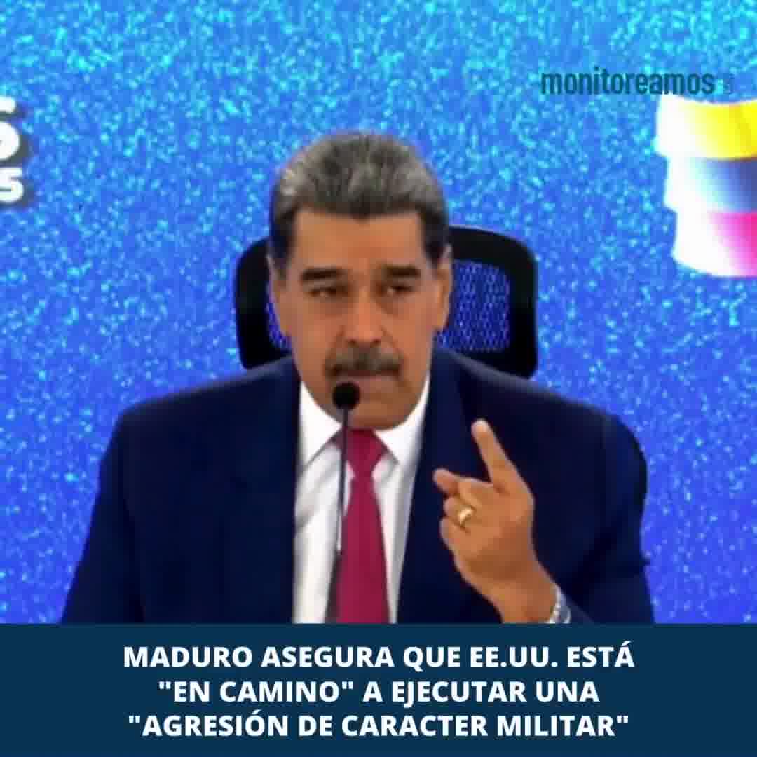 Maduro asserts that the US is on the way to carry out a military aggression against his regime.