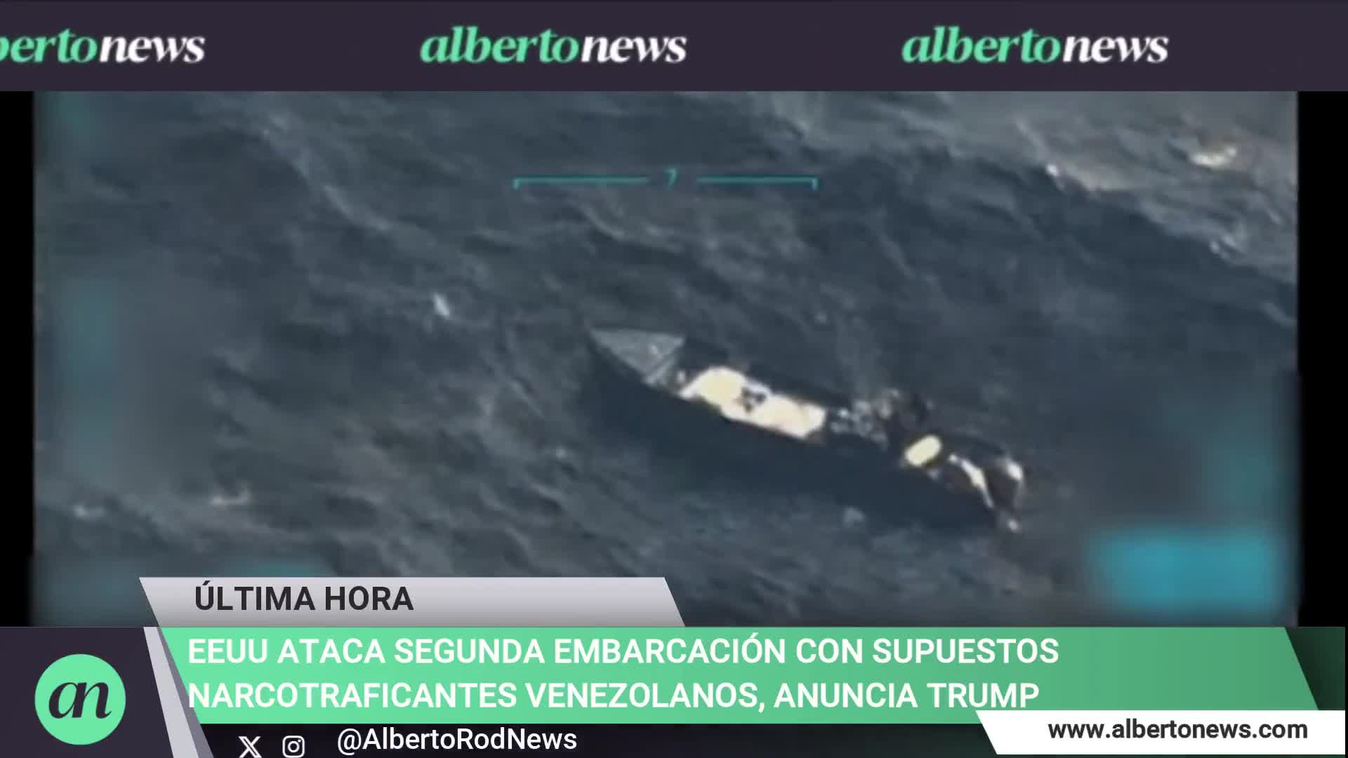 The US attacks a second vessel carrying alleged Venezuelan drug traffickers, Donald Trump announces.