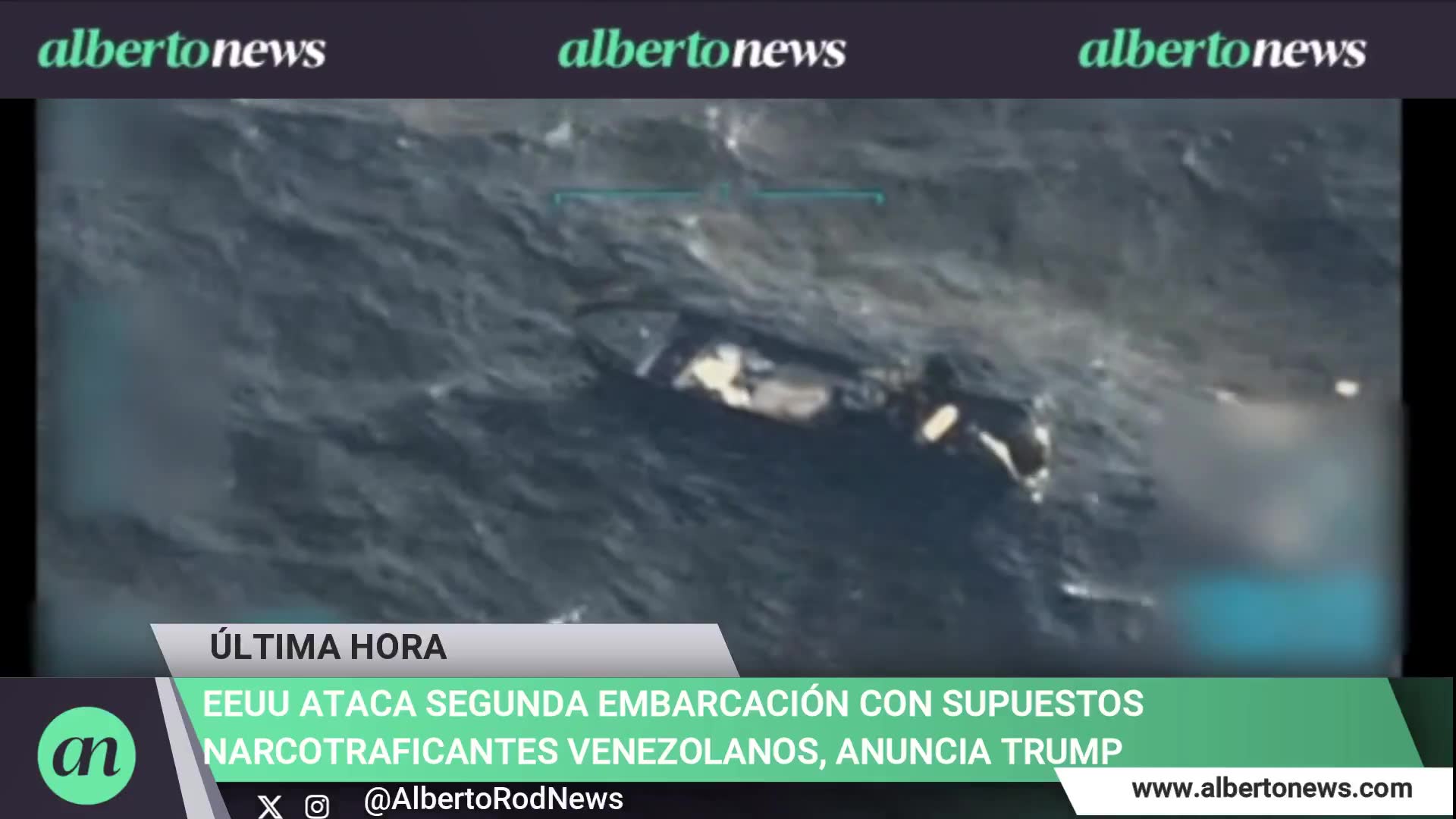 The US attacks a second vessel carrying alleged Venezuelan drug traffickers, Donald Trump announces.