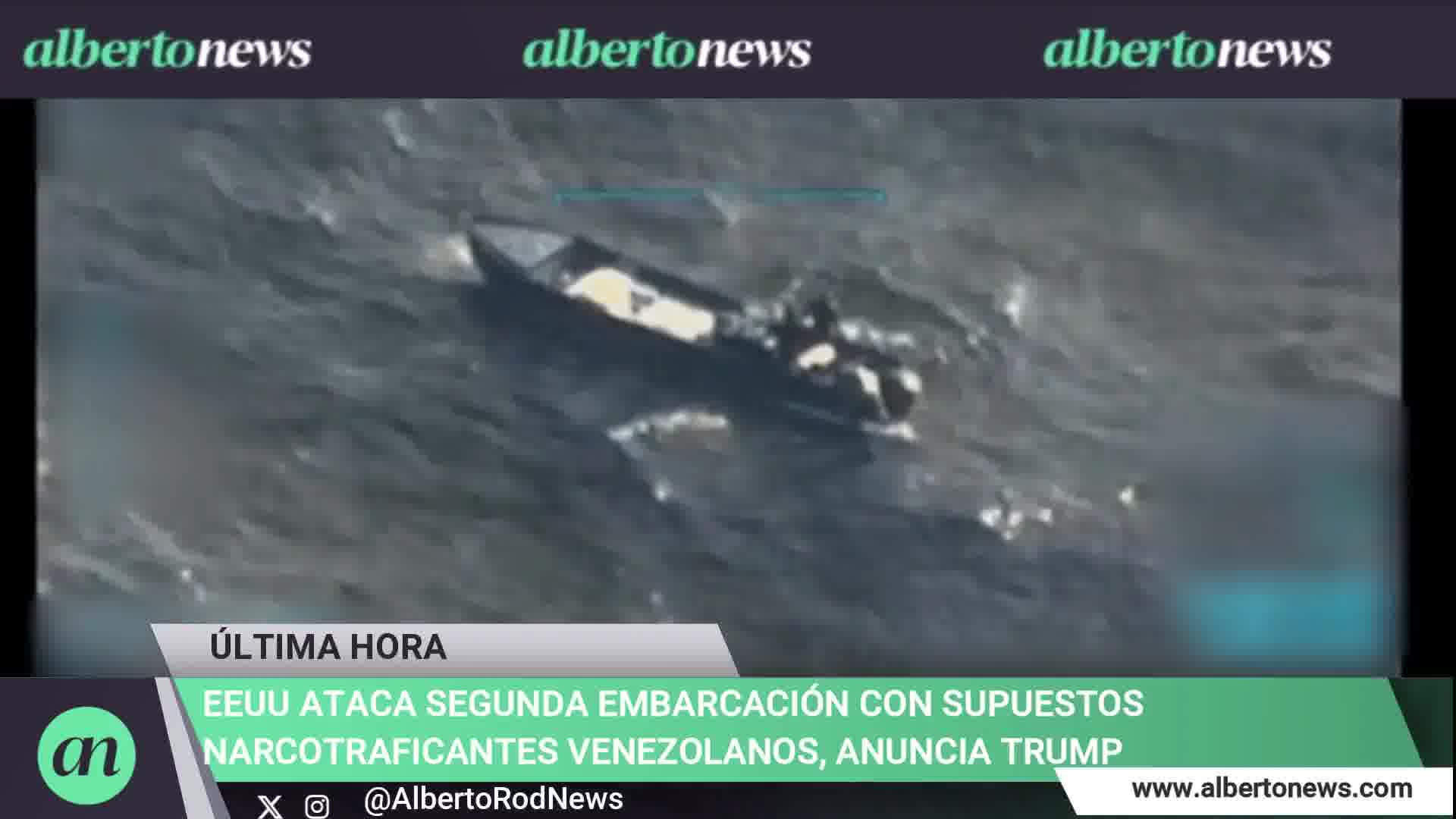 The US attacks a second vessel carrying alleged Venezuelan drug traffickers, Donald Trump announces.