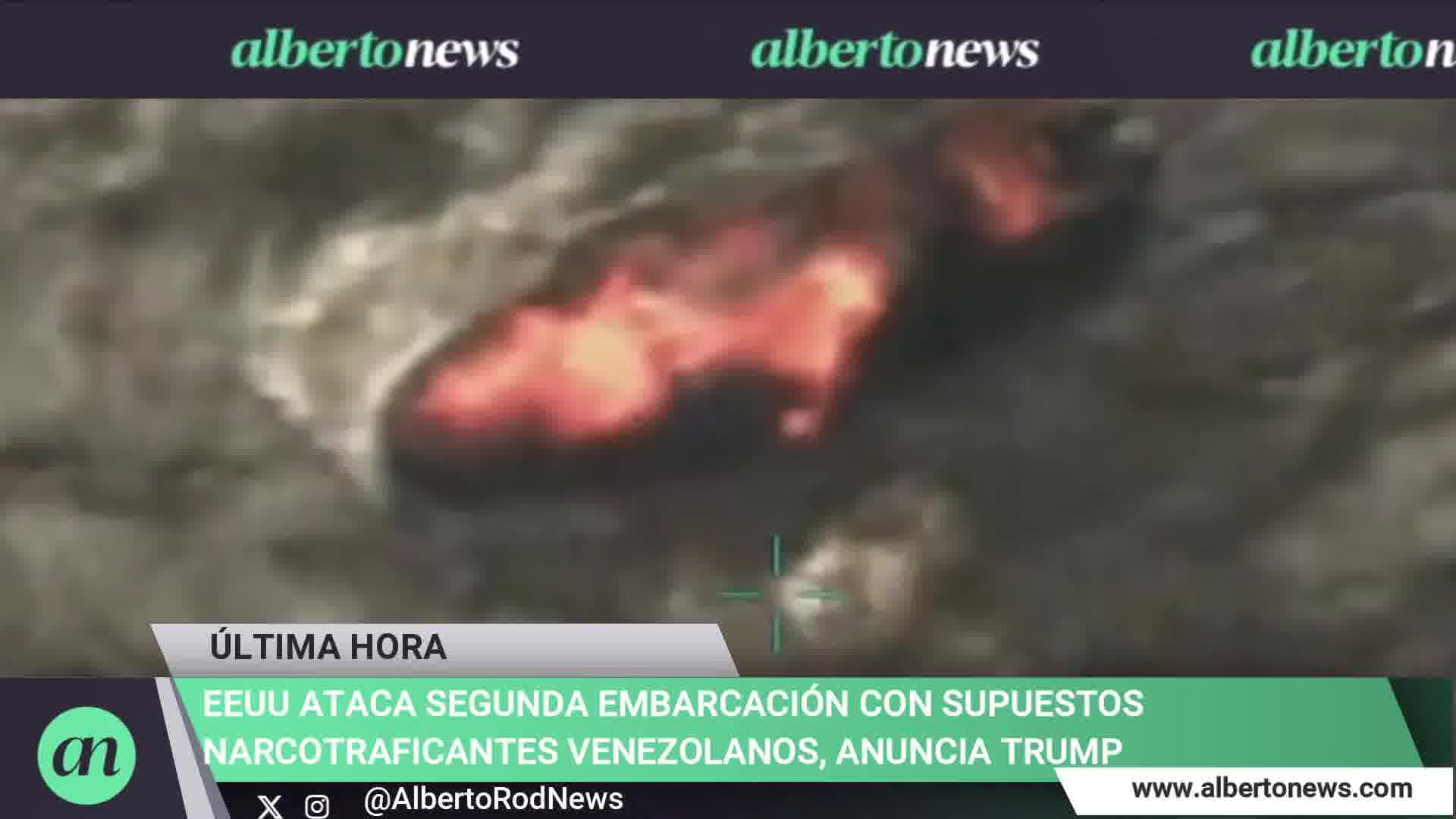 The US attacks a second vessel carrying alleged Venezuelan drug traffickers, Donald Trump announces.