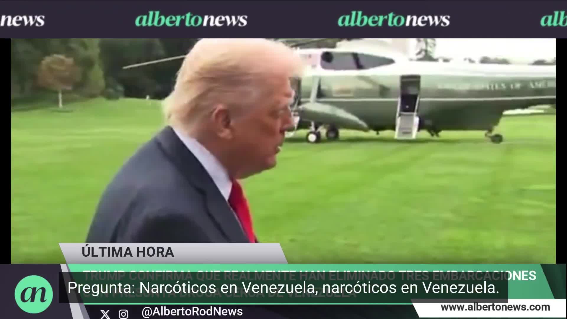 Trump dismisses Maduro's accusations of an alleged invasion and asks him to stop sending drugs and members of the Tren de Aragua to the US. Stop sending the Tren de Aragua to the United States. Stop sending drugs to the United States, he stated.