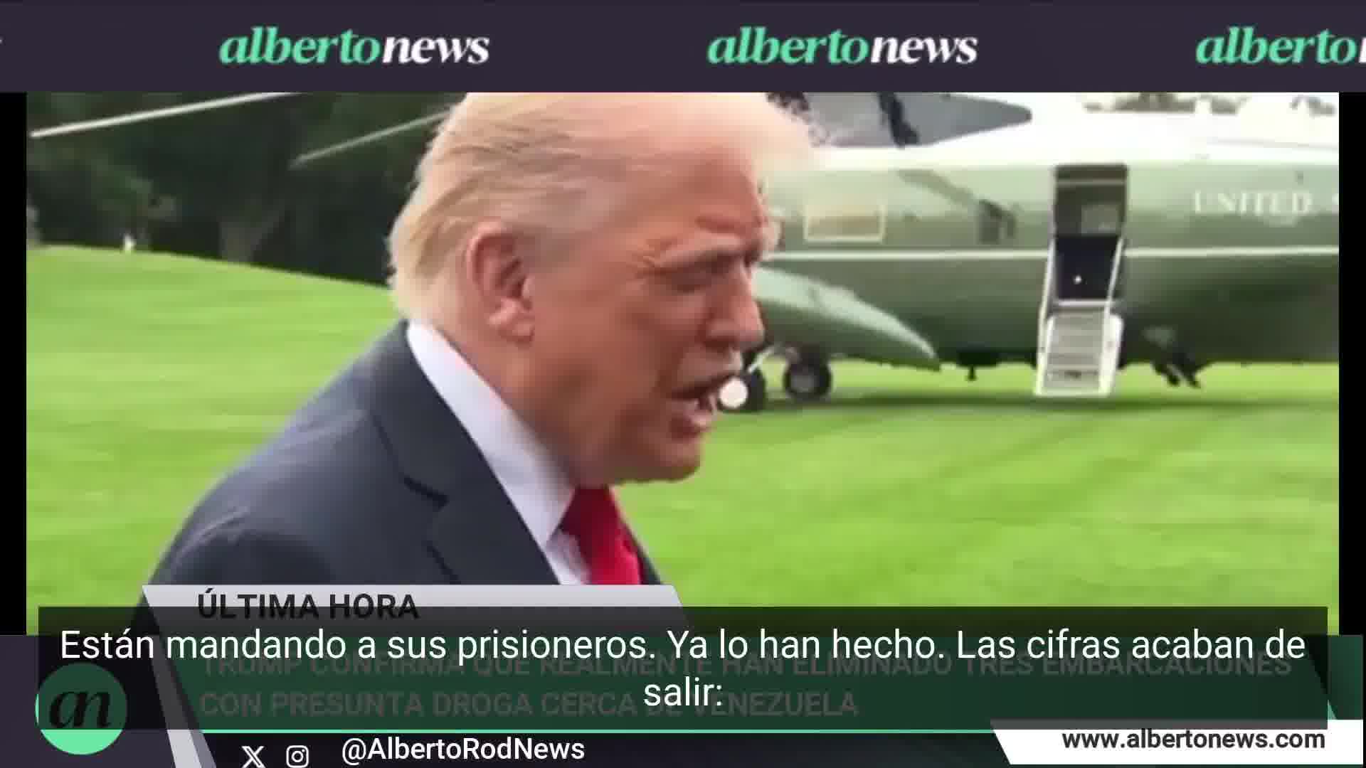 Trump dismisses Maduro's accusations of an alleged invasion and asks him to stop sending drugs and members of the Tren de Aragua to the US. Stop sending the Tren de Aragua to the United States. Stop sending drugs to the United States, he stated.