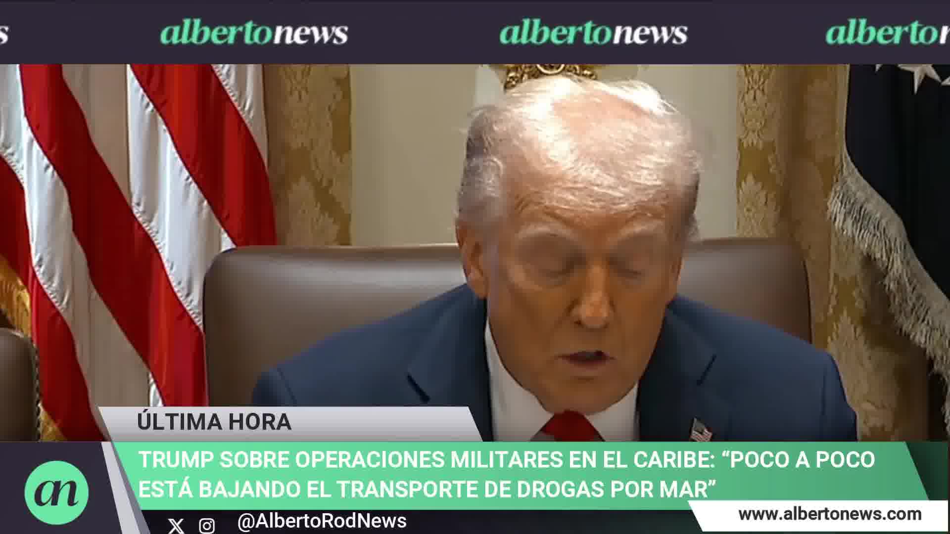 Trump defends military operations in the Caribbean: Little by little, drug trafficking by sea is declining. Each one of these vessels we destroy could kill 25,000 Americans.