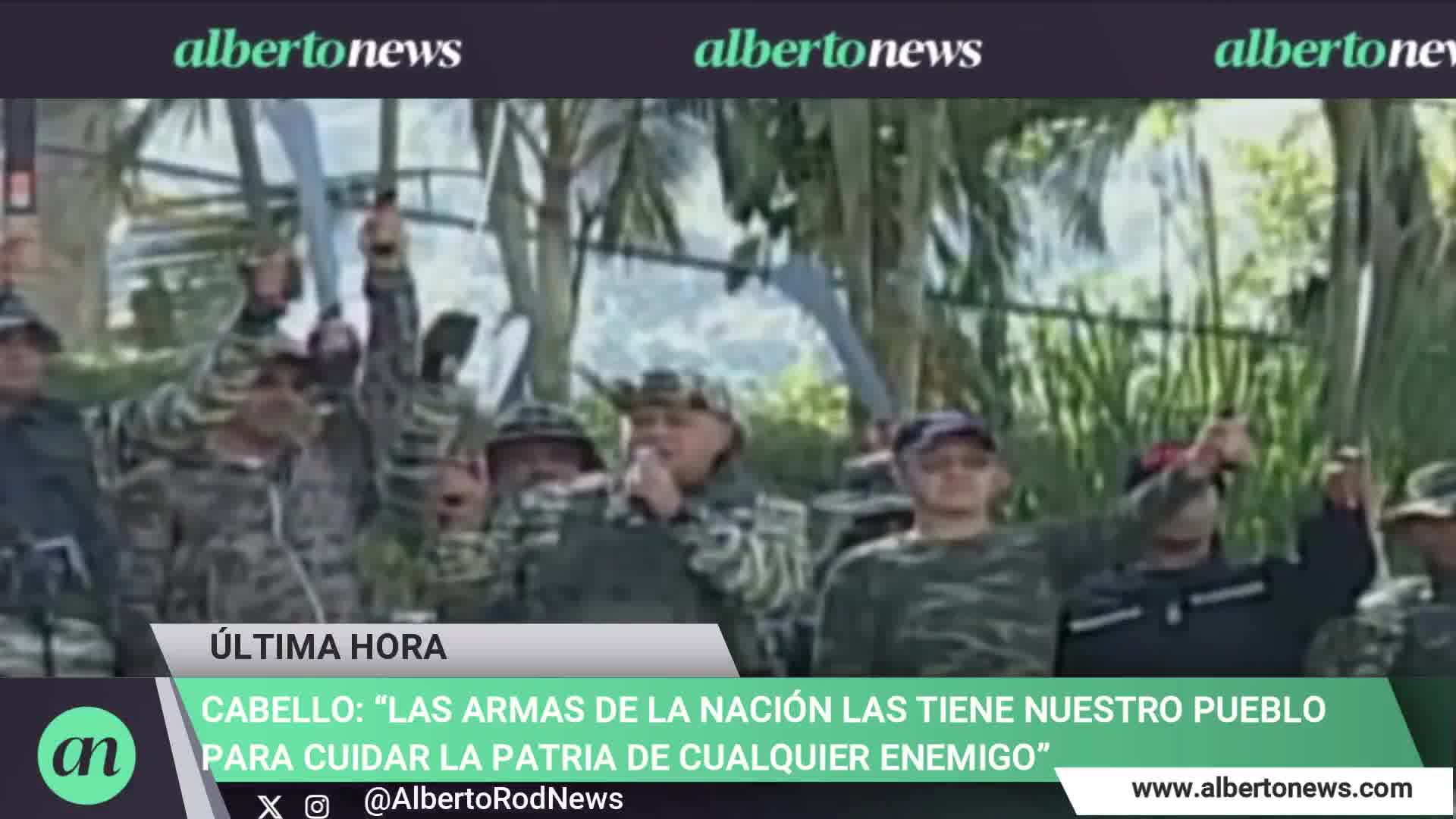 Diosdado Cabello: Our people have the nation's weapons to protect the country from any enemy . After that, there's no point in bidding for time. Anyone who comes here knows a peasant with a machete in his hand will appear.