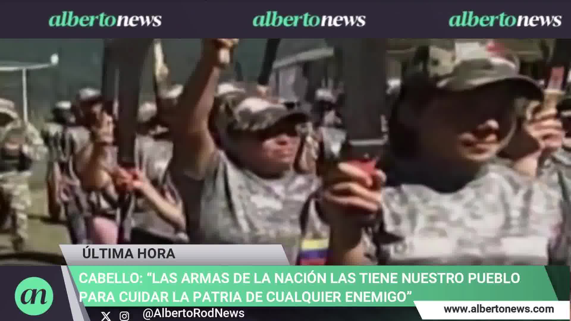 Diosdado Cabello: Our people have the nation's weapons to protect the country from any enemy . After that, there's no point in bidding for time. Anyone who comes here knows a peasant with a machete in his hand will appear.
